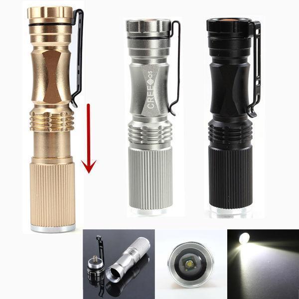 Zoomable LED Flashlight+Battery+Charger