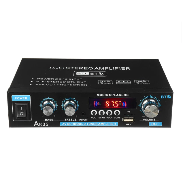 Home Digital Bluetooth Amplifier 800W 110-240V Bass Audio Power Amplifier Class D FM Subwoofer