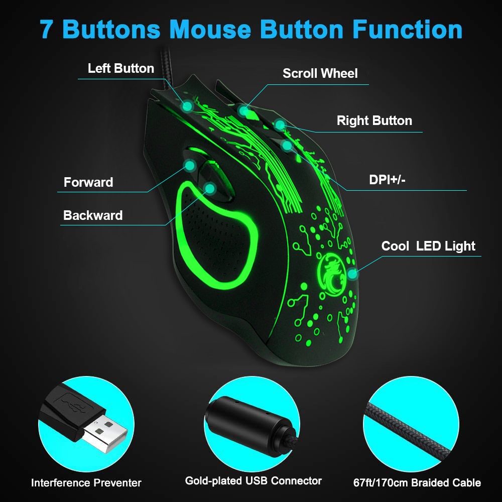 Legendary Dragon Gaming Mouse - 3200 DPI