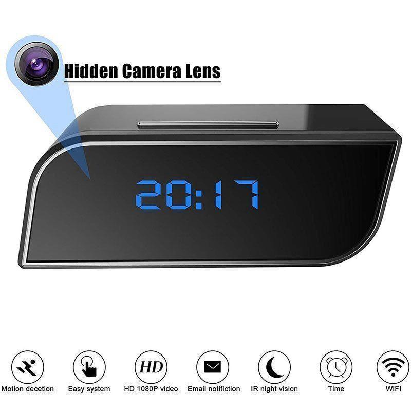 1080P Wireless Wifi  IR Motion Security Clock - Balma Home