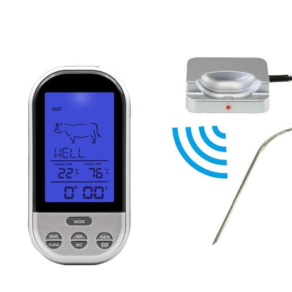 Digital Wireless Oven Thermometer with Timer Alarm