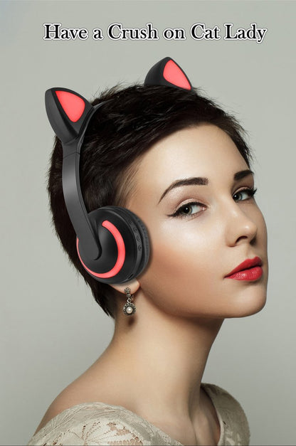 Cat Glowing Bluetooth Headphones - Balma Home