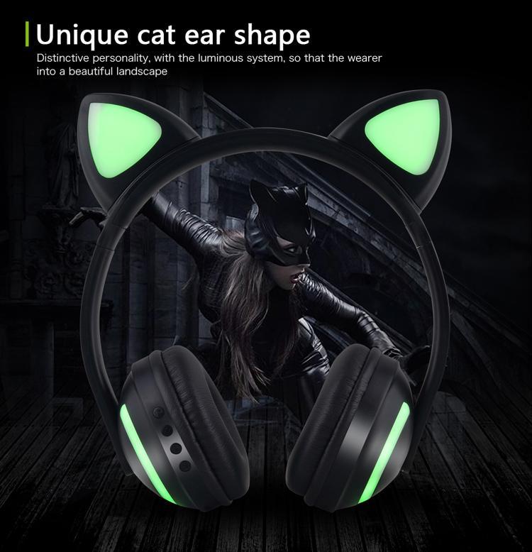 Cat Glowing Bluetooth Headphones - Balma Home