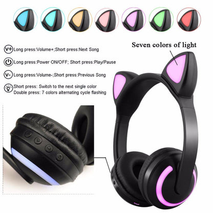 Cat Glowing Bluetooth Headphones - Balma Home