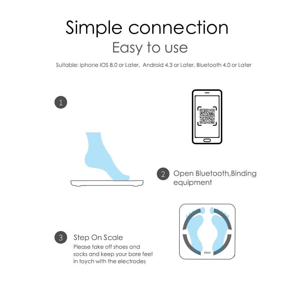 Smart Bluetooth BMI Body Fat Digital Scale w/ App