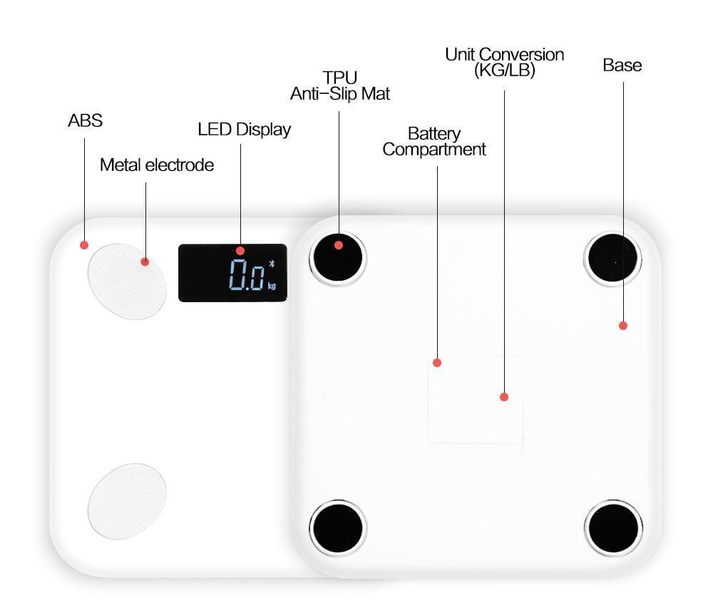 Smart Bluetooth BMI Body Fat Digital Scale w/ App