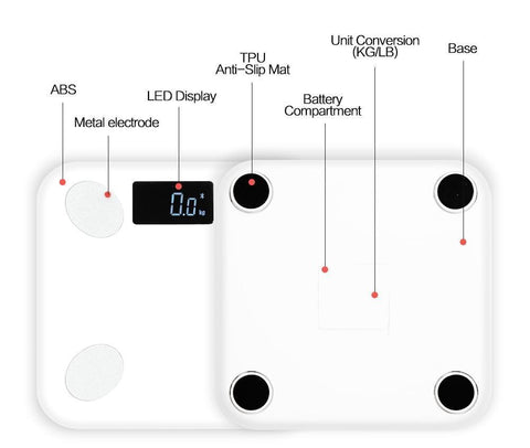 Smart Bluetooth BMI Body Fat Digital Scale w/ App