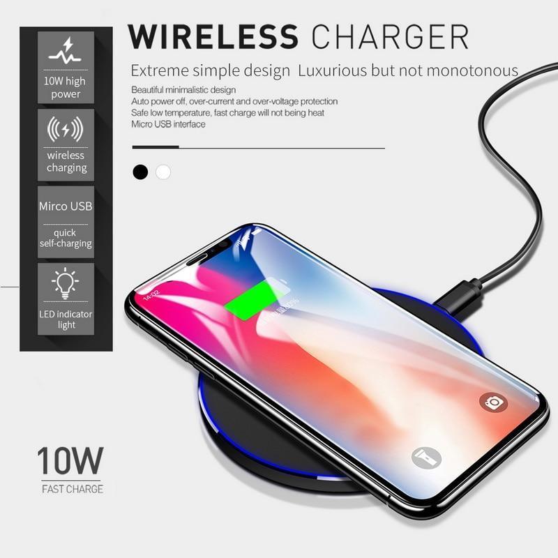 10W Qi Fast Wireless Charger For iPhone X 8 Samsung Note 8 S8 Plus S7 S6 Edge - Balma Home