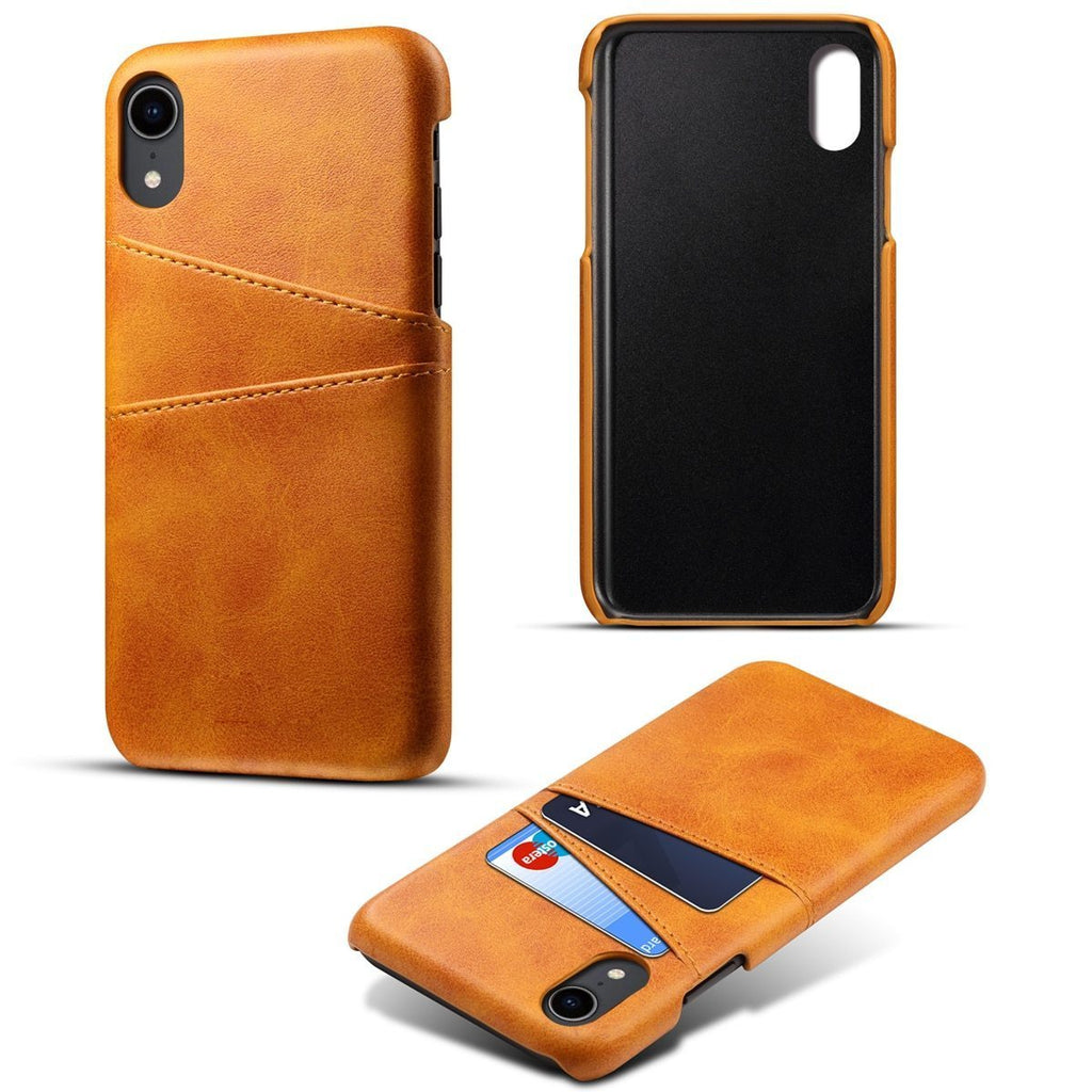 Retro iPhone Xs Max/Xs/X/Xr Calf Grain Leather Slim Case