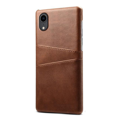 Retro iPhone Xs Max/Xs/X/Xr Calf Grain Leather Slim Case