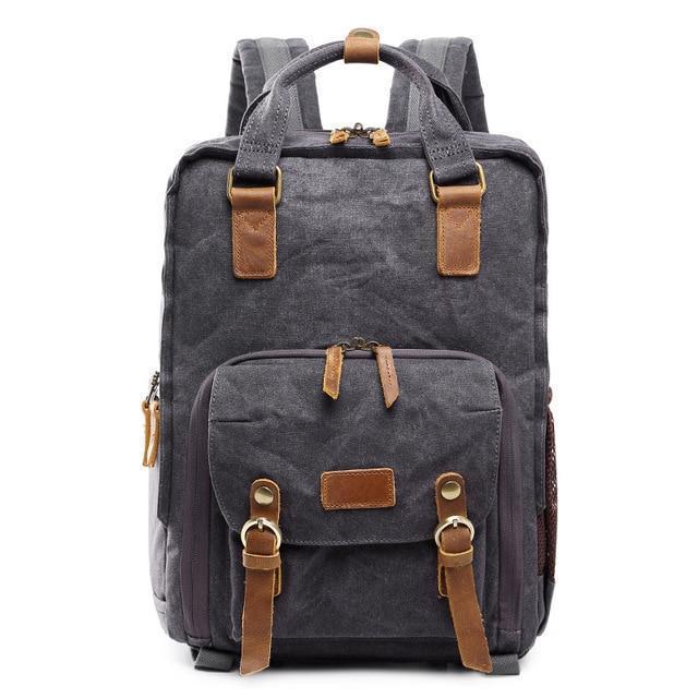 Waterproof Waxed Canvas Camera Backpack