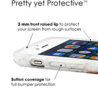 White Marble Rose Gold Chrome iPhone Case