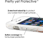 White Marble Rose Gold Chrome iPhone Case