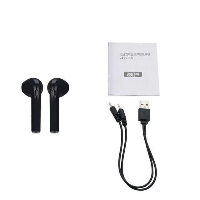 Wireless Earpiece Bluetooth Earphones I7 i7s TWS Earbuds Headset With Mic For Phone iPhone Xiaomi Samsung Huawei LG