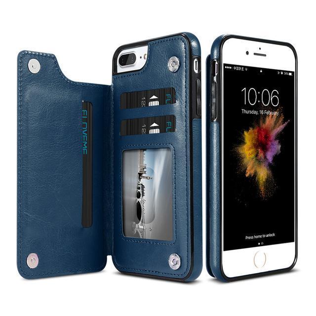 Luxury Leather Wallet Case For iPhone - Balma Home