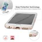 White Marble Rose Gold Chrome iPhone Case