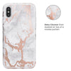 Image of White Marble Rose Gold Chrome iPhone Case